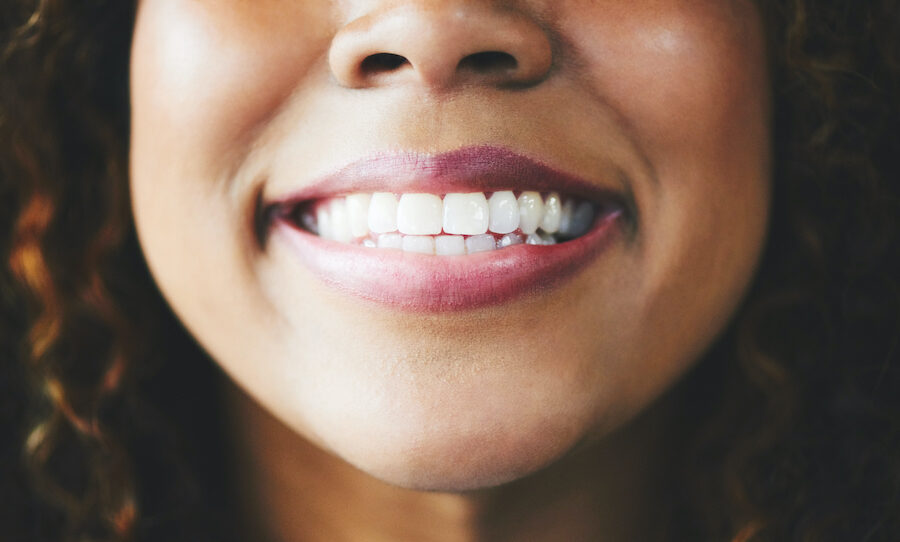 Closeup of a Black woman smiling