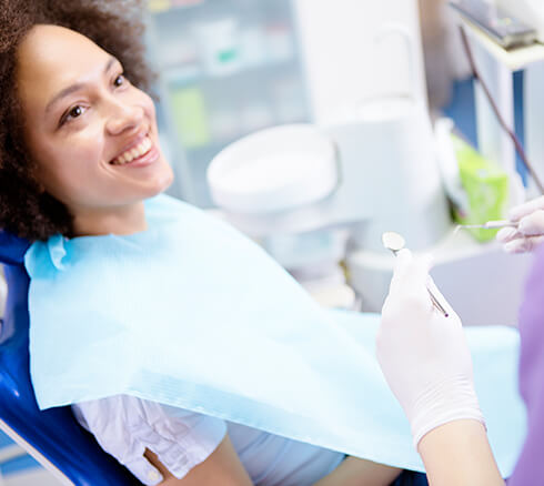 woman at the dentist