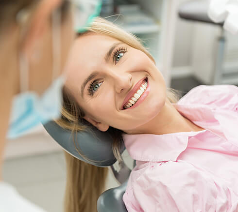 woman at the dentist